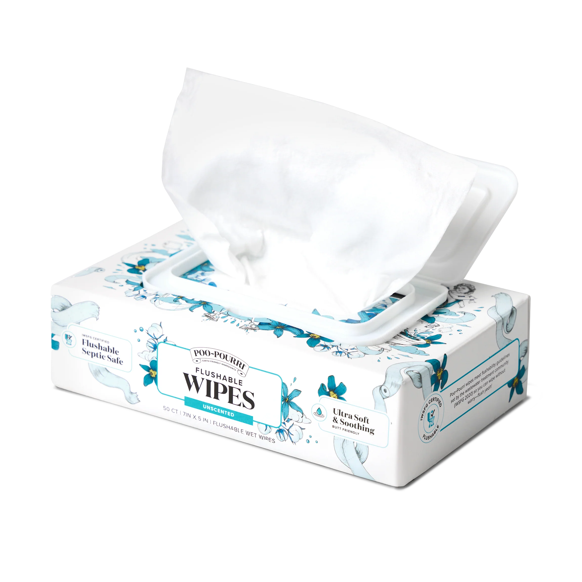 Unscented Flushable Wipes - Poo~Pourri - View 2