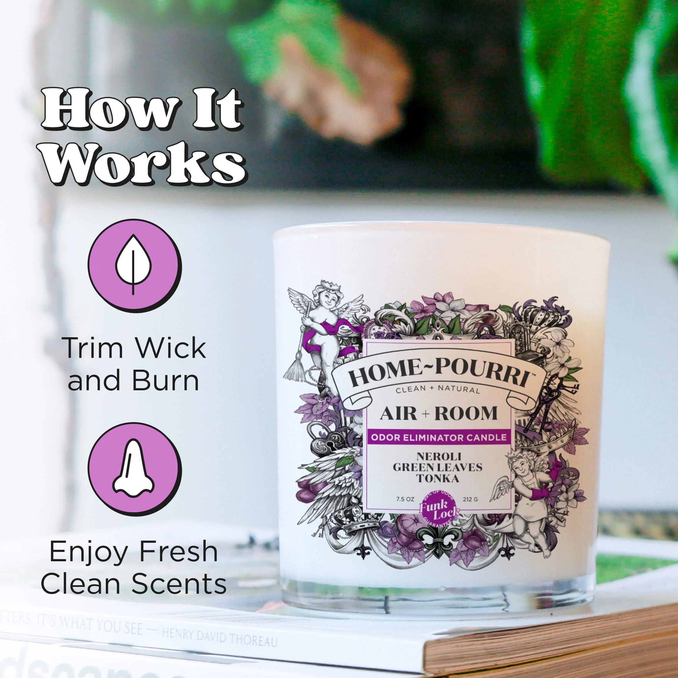Neroli Green Leaves Tonka Candle - Home~Pourri Candle - View 5