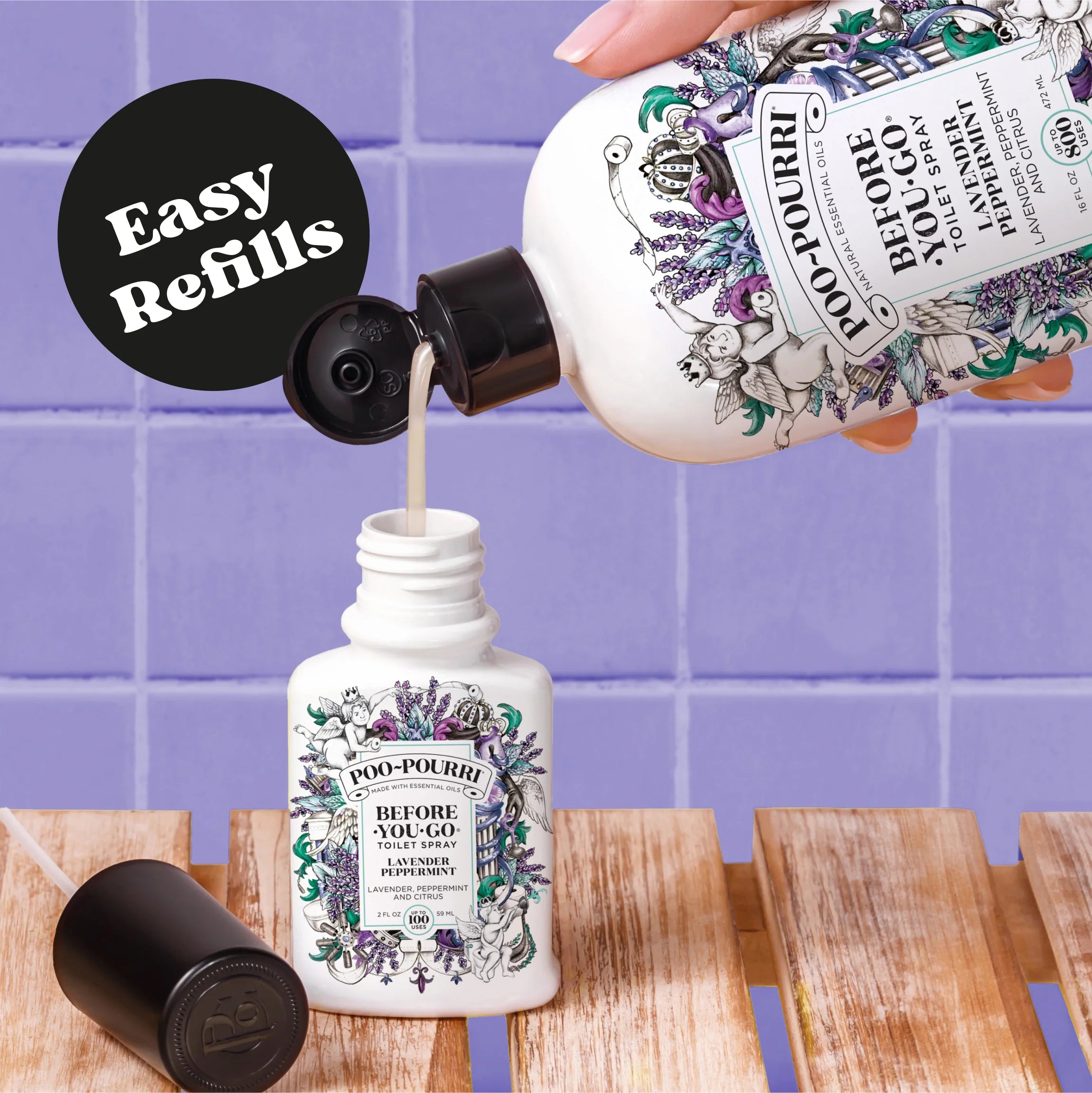 Lavender Peppermint Refill - Poo~Pourri Toilet Spray - View 3