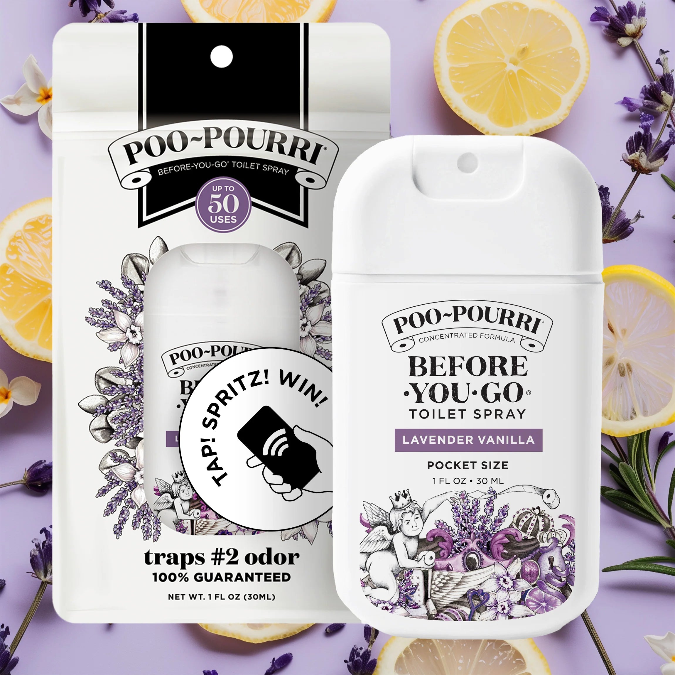 Lavender Vanilla Pocket Sprayer - Poo~Pourri Toilet Spray