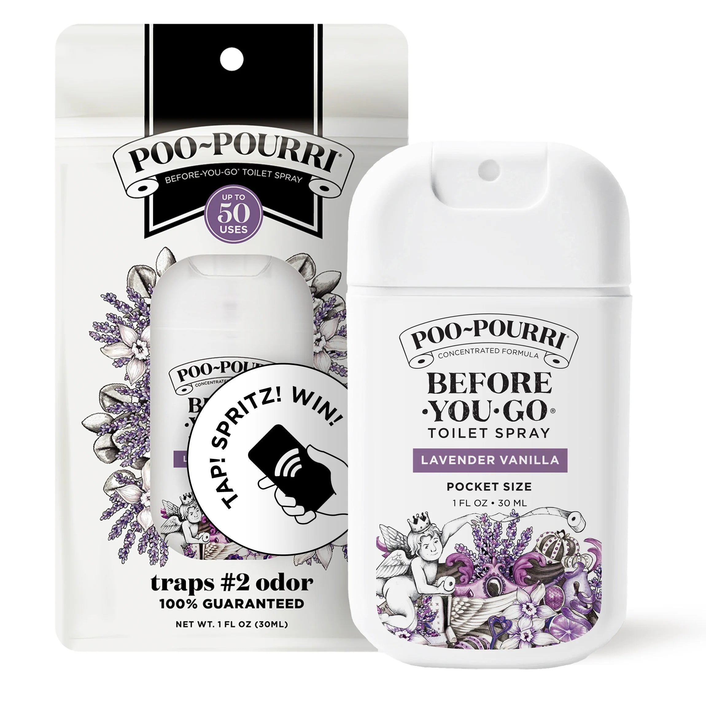 Lavender Vanilla Pocket Sprayer - Poo~Pourri Toilet Spray - View 2