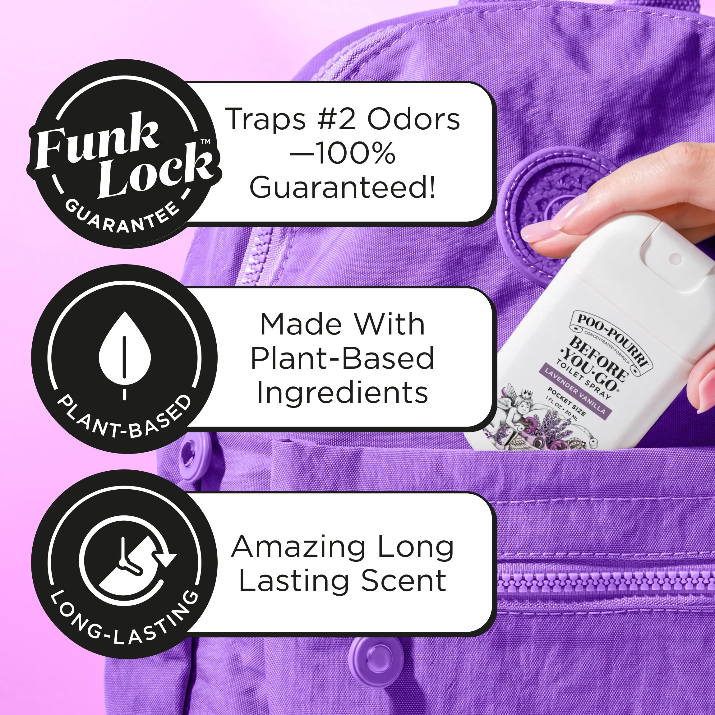 Lavender Vanilla Pocket Sprayer - Poo~Pourri Toilet Spray - View 3